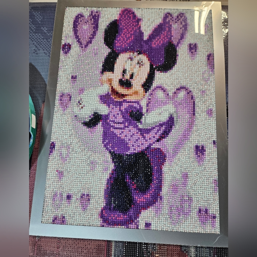 Purple Minnie Mouse Diamond Art